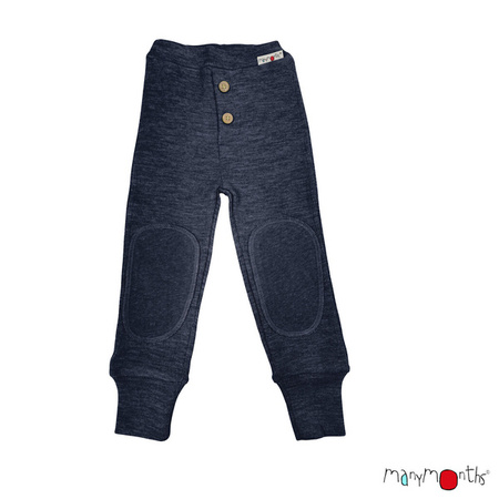 ManyMonths Spodnie z wełny merynosów Baby Joggers z Łatami na Kolanach Polar Winter