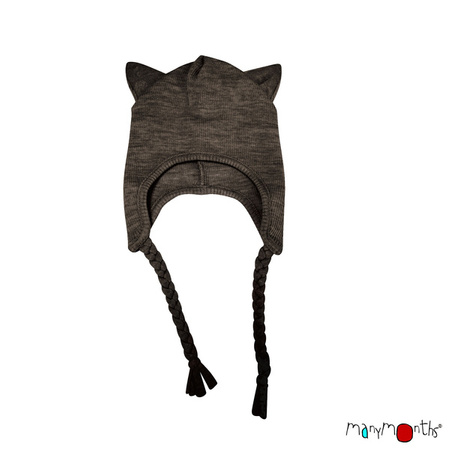 ManyMonths Czapka Kitty Earflap Beanie z wełny merynosów Hippopotamus