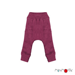 ManyMonths Dwustronne spodenki Longi Longies z wełny merynosów Dark Cerise/Vintage Pink