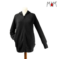 ManyMonths MaM Kardigan Hooded Zip Foggy Black