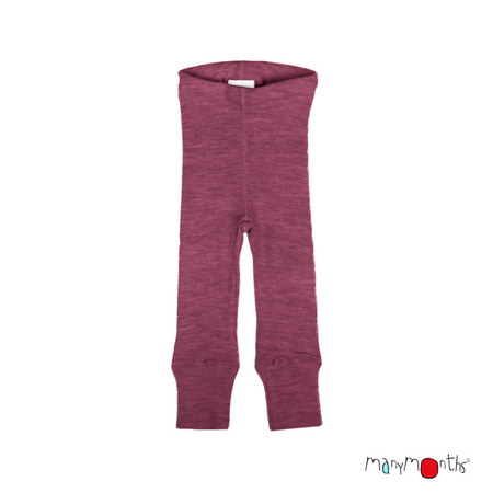  ManyMonths Legginsy z wełny merynosów Dark Cherise