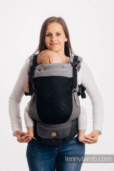 LennyLamb Nosidełko Ergonomiczne Siatkowe LennyUpGrade - Mała Jodełka Ombre Szary