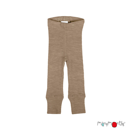  ManyMonths Legginsy z wełny merynosów Elephant Grey 